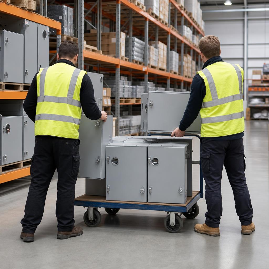 EVO Electric warehouse team preparing electrical products for dispatch