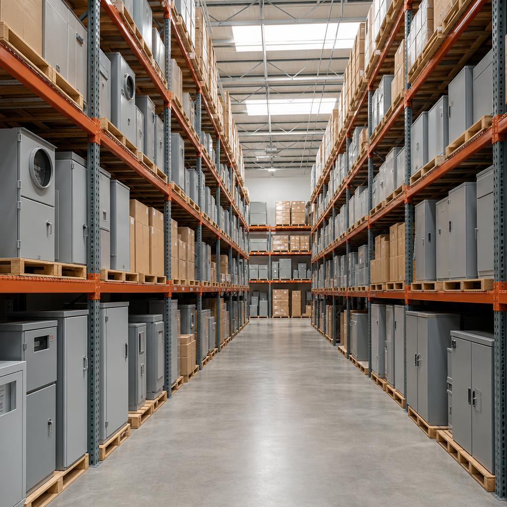 Stocked warehouse at EVO Electric's Sydney facility