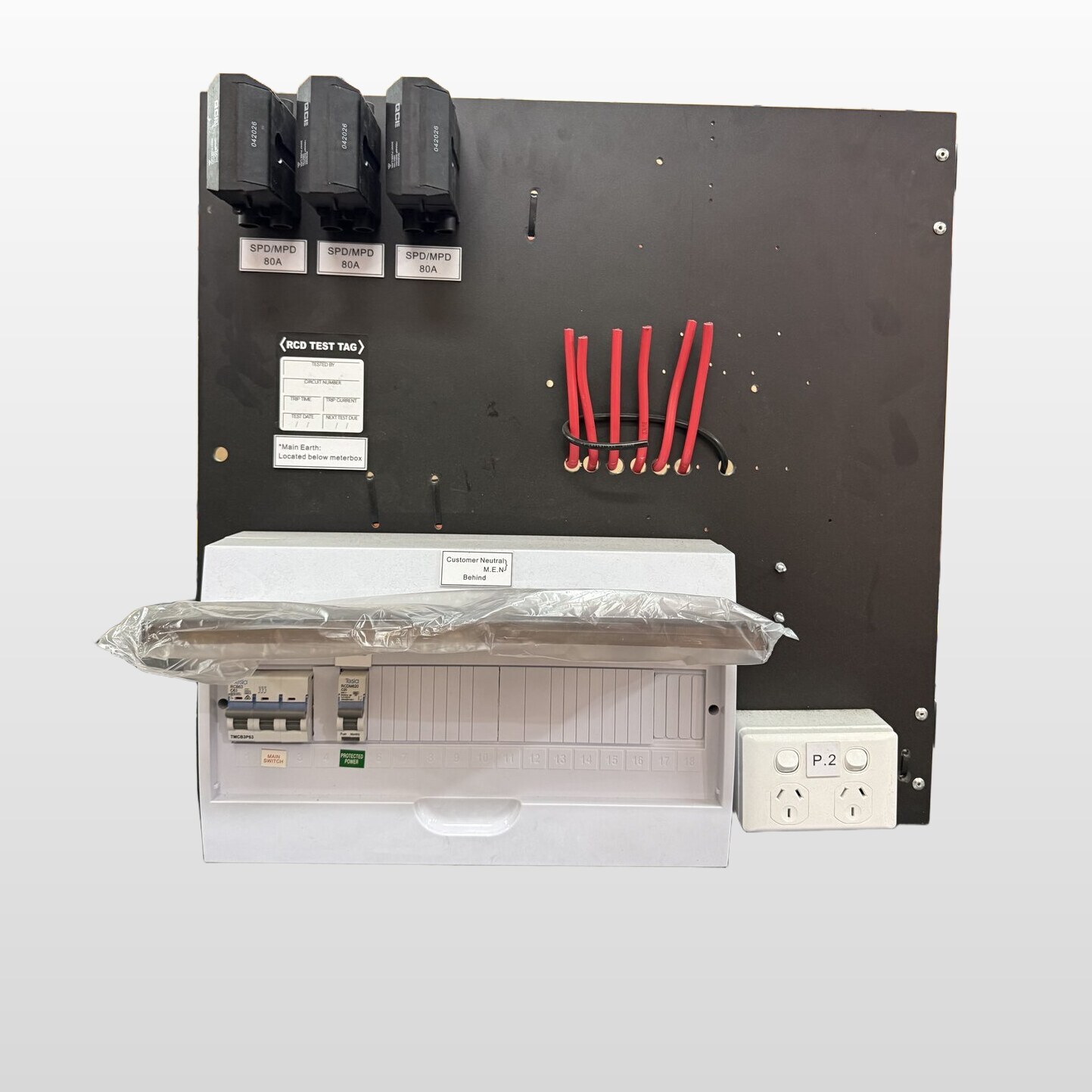 Pre-Wired 3 Phase Main Switchboard — Residential Kit Pre-Wired 3 Phase Main Switchboard — Residential Kit — EVO